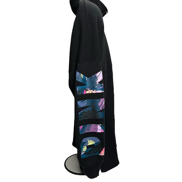 Victoria’s Secret PINK Quarter-Zip Black Pullover Sweatshirt - Size M - Pockets - Picture 7 of 15